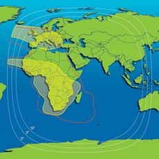 Intelsat 601 Hemisphere Coverage